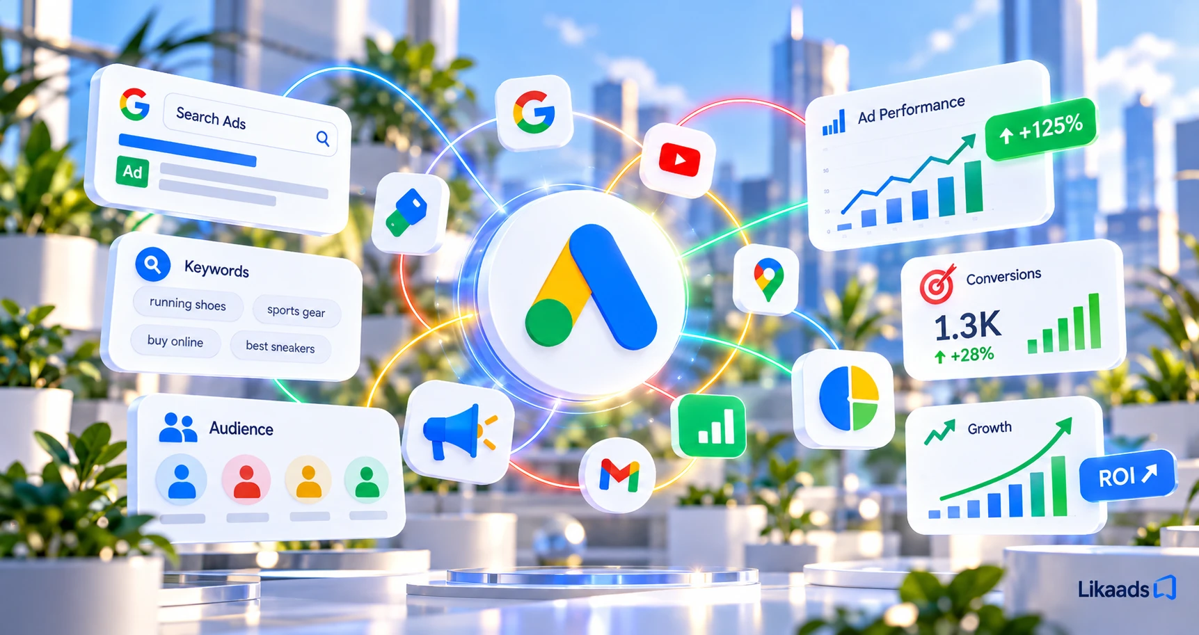 گوگل ادز در یک نگاه: تبلیغات جستجو، یوتیوب، Gmail و Maps، کلمات کلیدی، مخاطب‌یابی و گزارش تبدیل در یک سیستم